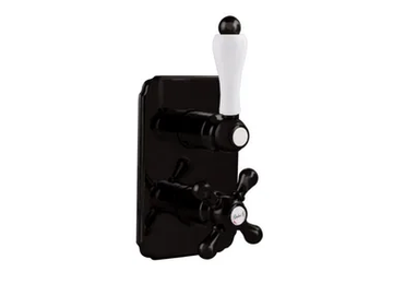 CLASSIC REVOLUTION - PRAGA - F8282-PRCE - 2 hole thermostatic shower mixer with plate by Rubinetteria Giulini - view 2
